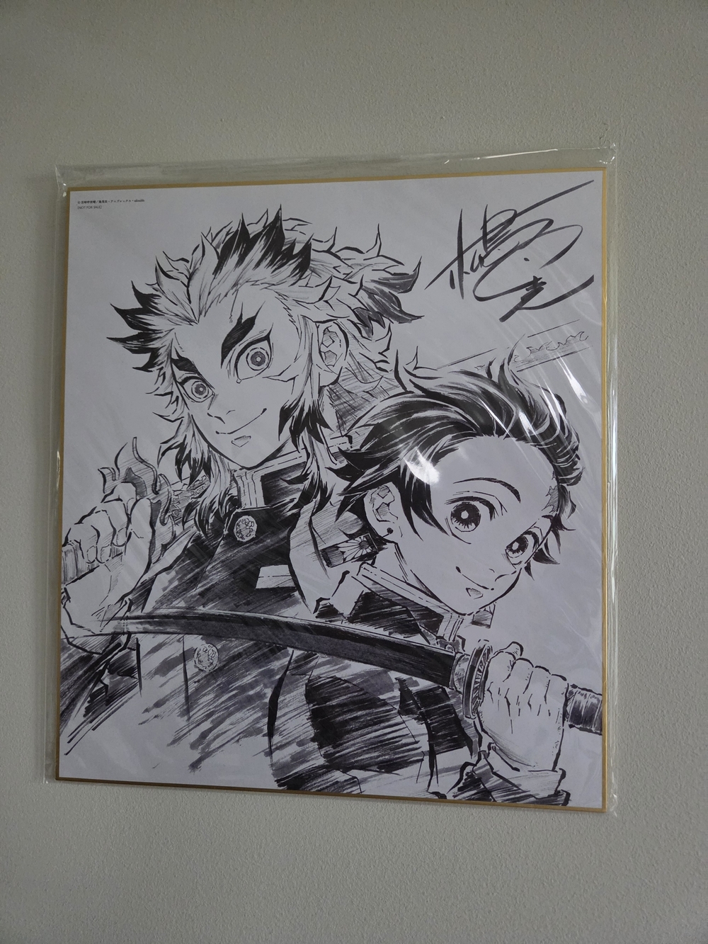 Demon Slayer Mugen Train Rengoku Tanjiro Official Shikishi Art Board Japan